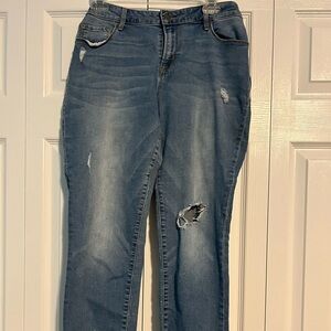 Old Navy Rockstar Distressed Women's Blue Denim Jeans